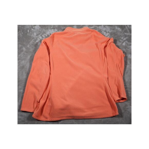 North Face Pullover Womens XL Orange Fleece Half Zip Outdoor Hiking Lightweight - Picture 2 of 9
